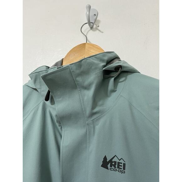 REI Womens Peak 2.5L Jacket Size XS Teal Hiking Outdoors Hooded Gorpcore Camping - Picture 4 of 10
